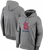 Men's St. Louis Cardinals Nike Gray 2020 Postseason Collection Pullover Hoodie